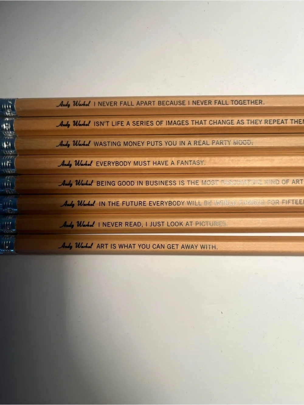 Andy Warhol Philosophy Pencils - Natural Wood 🎨🎨🎨🎨🎨🎨🎨